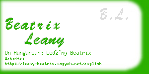 beatrix leany business card